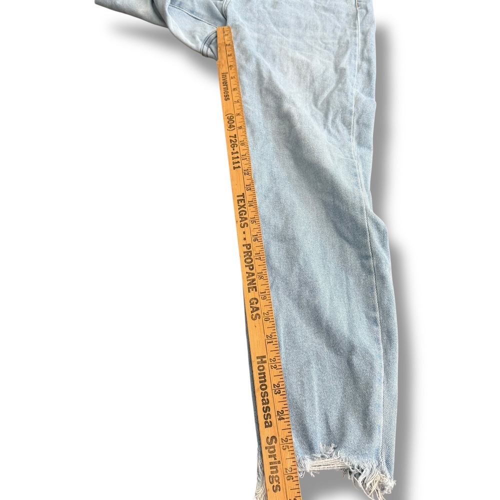 Haute Curve Jeans Womens Size 22 Light Wash Button Fly Frayed Hem Denim - Picture 6 of 12